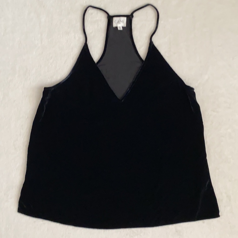 Cami NYC Black Velvet V-Neck Racerback Cami - Picture 14 of 14